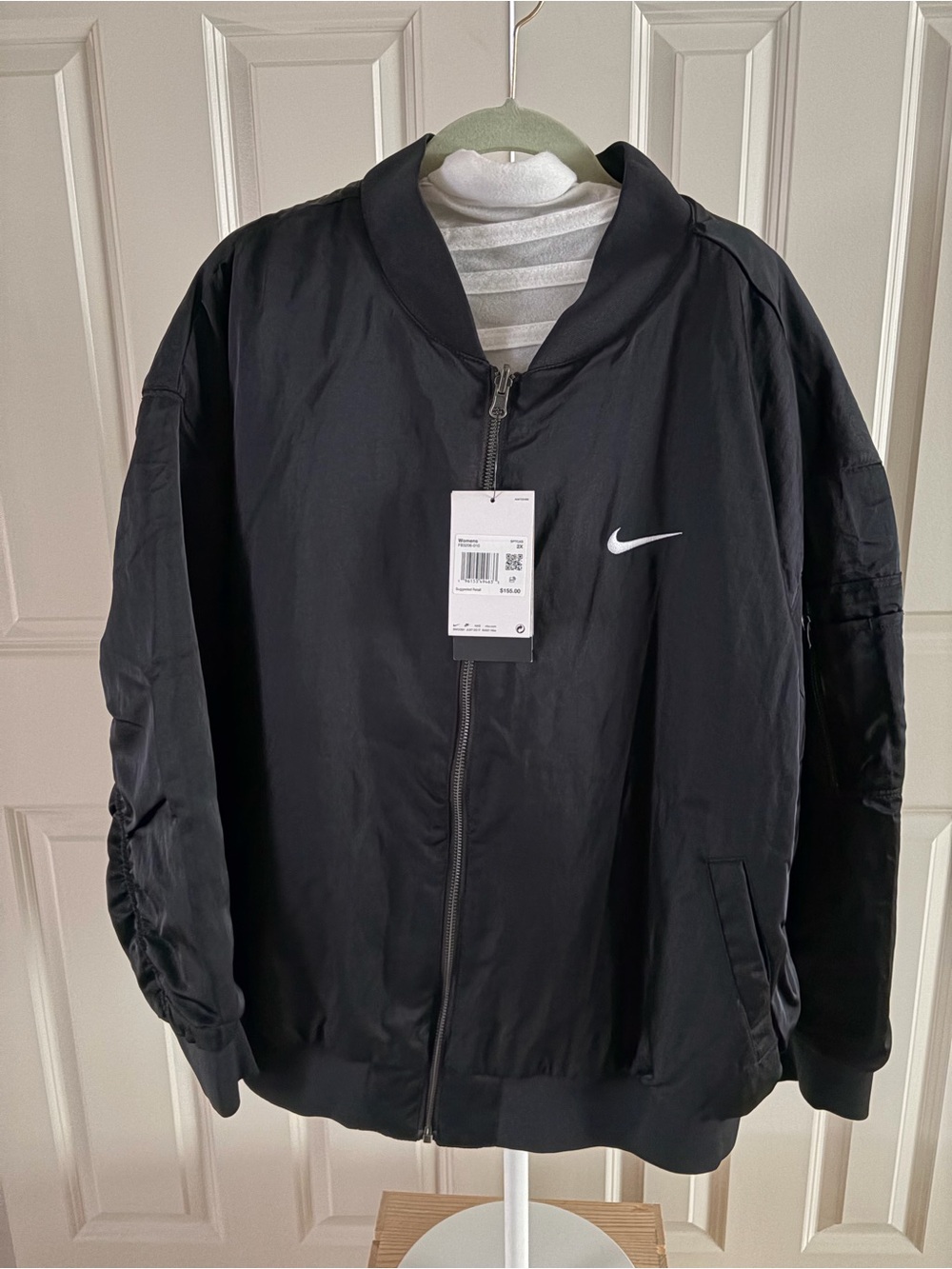 Nike reversible black bomber style jacket new with tags